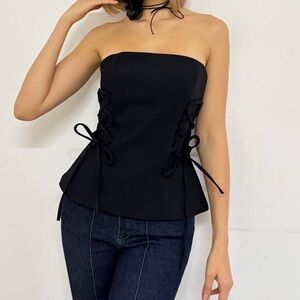 Elegant Black Strapless Top